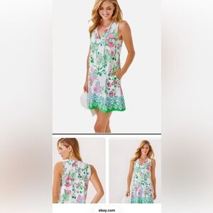 NWT LILLY PULITZER JOHANA SLEEVELESS COVER UP SIZE M ORCHIDS ON THE AVENUE
